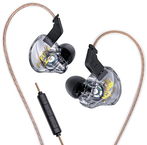 Yinyoo KBEAR MONKIE K01 - Auricolari in-ear con cavo, 1DD, leggeri, con spina da 3,5 mm, bassi immersivi HIFI, compatibili con PC, PS5, Xbox, Switch