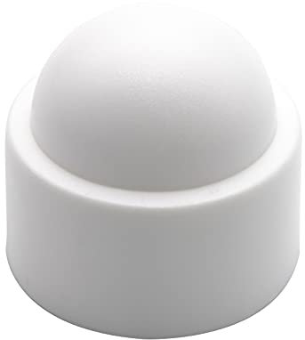 Enkotrade 4 Stück Schutzkappen Sechskant Weiß für M8, Schlüsselweite 13, für Schrauben und Muttern Abdeckkappen Sechskantschrauben Schraubenkappe Abdeckung Endkappen