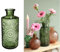 NaDeco Glasvase 'Berlin', Höhe 21cm, Durchmesser 9cm, 1 Liter, viele Farben zur Auswahl | Glas -Vase | Deko-Flaschen | Glas-Flaschen | Kleine Deko-Vasen | Kleine Flaschen, Farbe:Dunkelgrün