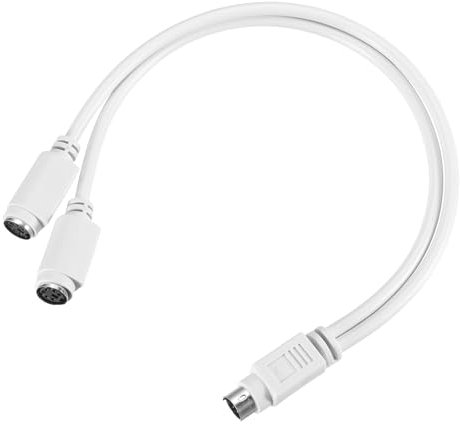 QUARKZMAN PS/2 Adapter Y Kabel MDIN6 1,08FT PS/2 Stecker auf Doppelt Weiblich Konverter Adapter für Industrie PC Computer Tastatur und Maus, Schwarz