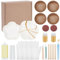 WEBEEDY 26 Pcs Kit de Réparation Kintsugi Or,Kit Kintsugi Complet et Moderne avec des Céramiques de Pratique et 50ml de Colle Alimentaire pour les Débutants pour Réparer les Céramiques Brisées