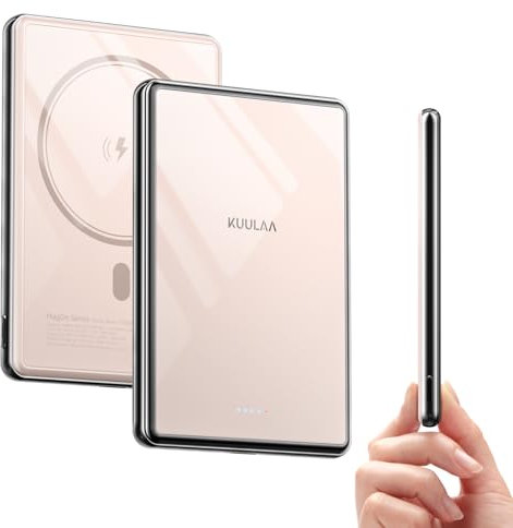 Kuulaa Magsafe Power Bank, 10000mAh Wireless Portable Charger with 20W Fast Charging Magnetic Power Bank PD 20W USB C Portable Charger External Battery for iPhone 16/15/14/13/12 Series