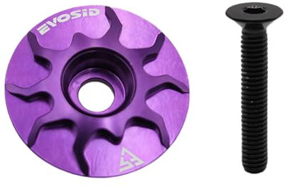 Fiorky Bike Headset Cap, Bicycle Headset Cap with Screw MTB Road Bike Stem Headset Top Cap Cover Aluminium Alloy Bicycle Stem Top Cap for Fork Head Tube Cycling Accessories