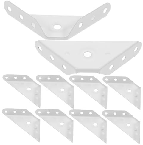 DIYEAH 20pièces Équerres De Fixation Angulaires Acier Inoxydable Pour Meubles Supports Stables Pour Étagères Et Armoires Accessoires De Quincaillerie Multifonctionnels