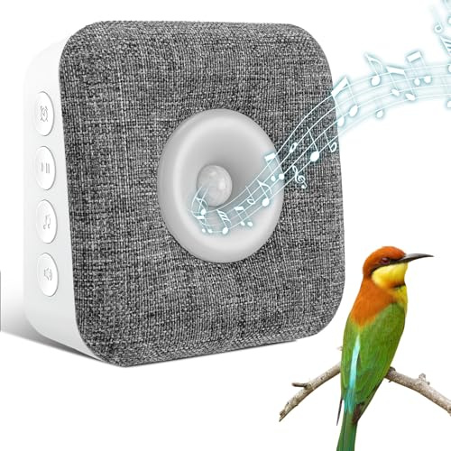 Vogelgezwitscher Bewegungsmelder Box, XstarG Vogelgezwitscher Naturgeräusche Box mit 9 Sounds, Timer, Lautstärkeregelung für Bad Spa Gäste Toilette Entspannung, Vogelgesang und Meeresrauschen