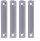 ReachMall 4 maniglie per porte scorrevoli in lega di alluminio, maniglie per porte di finestre, guardaroba, balcone, 12 x 2 x 1,5 cm, maniglia senza punzonatura (grigio)