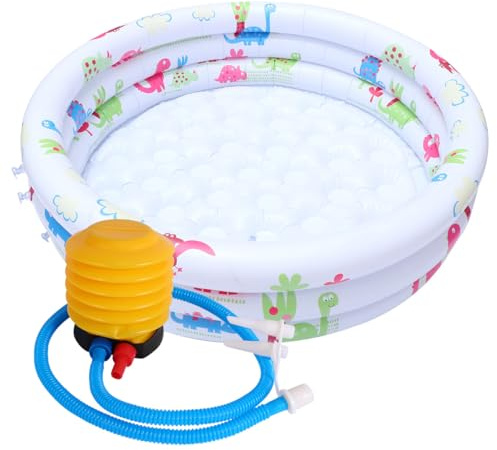 Hohopeti Inflatable Round Swimming Pool with Pump Pool for Backyard Fun Portable for Boys and Summer Play