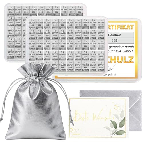 Goldschulz Silberbarren 100g 100 Gramm - Geschenk + Echtheitszertifikat
