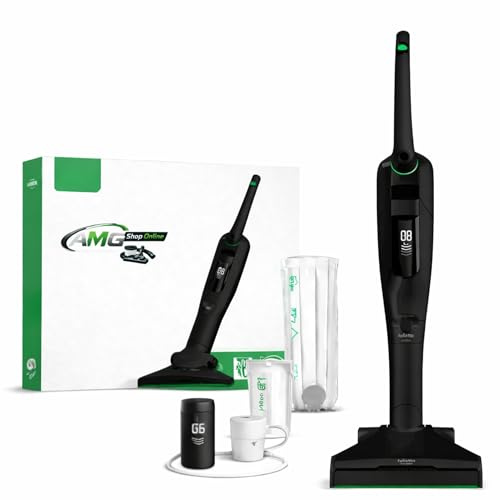 AMG Shop Online Aspirapolvere Senza Fili Folletto VK7s BLACK EDITION con EB7s MULTIFUNZIONE + 1 Batteria + 1 Caricatore + 6 Sacchetti con Dovina ORIGINALI - Microfiltro 99,99% TÜV