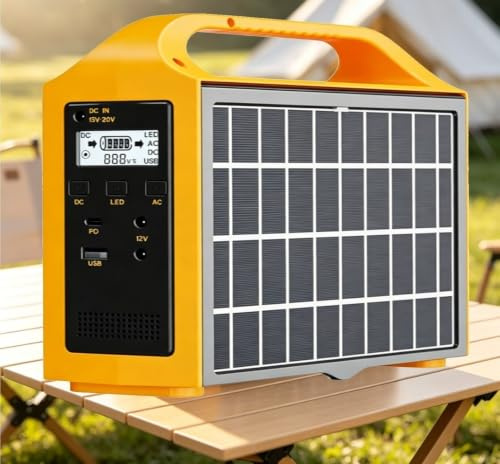 Portable Solar Power Station 100W 76.8Wh LiFePO4 Foldable Panel Dual AC Emergency Backup(230V)