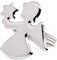 EDZARD 4er Set Serviettenring Engel, Länge 5 cm, versilbert, anlaufgeschützt