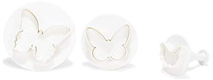 Patisse 2045 Ausstechform mit Auswerfer Motiv Schmetterling, 3-teilig