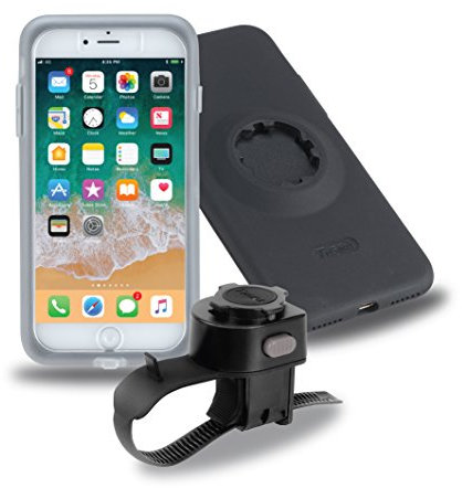 Tigra Sport Fitclic MountCase 2 Bike Kit Smartphone Hülle und Fahrradhalterung im Set für Apple iPhone 7 - Schwarz