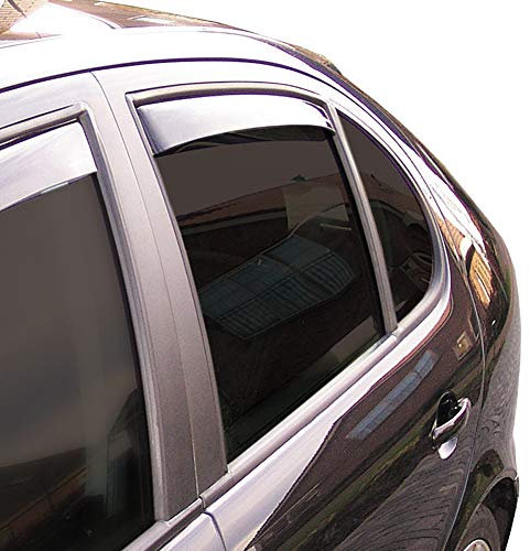 ClimAir Windabweiser Master Schwarz (Hinten) kompatibel mit Opel Astra K Sportstourer 2015-