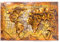 Vintage Line Handgefertigtes Metallbild 3D-Optik Wandbild Verschiedene Größen Kunst Bild (Metallbild Erde (ca. 120x80 cm))
