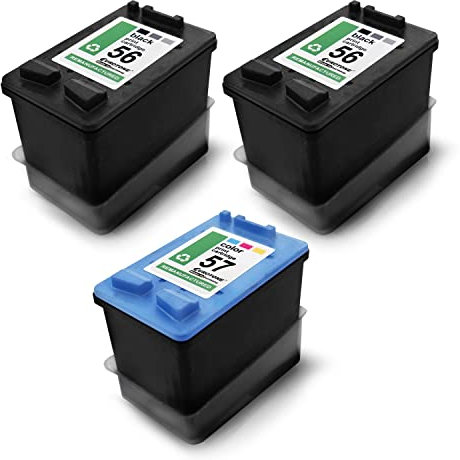 Eurotone 3X Patronen für HP PSC2105 ersetzt 56+57 CMYK Druckertinten Tinten Ink