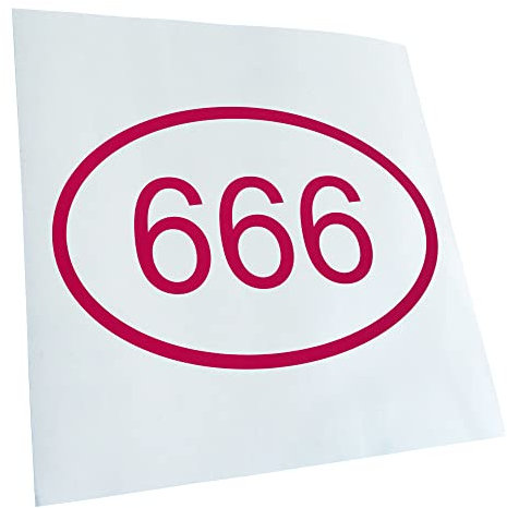 - Autoaufkleber - 666 Aufkleber für Auto, Laptop, Fahrrad, LKW, Motorrad mehrfarbig JDM Decal Racing