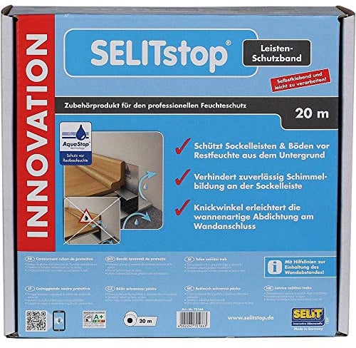 SELITstop - Leisten-Schutzband für optimalen Feuchtigkeitsschutz im Wandanschluss (20 m)