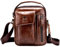 Xieben Vintage En Cuir D'épaule Messenger Sac pour Hommes Femmes Casual Business Porte-documents Cross Body Pochette Pack Fourre-tout Téléphone Sacs À Main Sling Poitrine Poche Café
