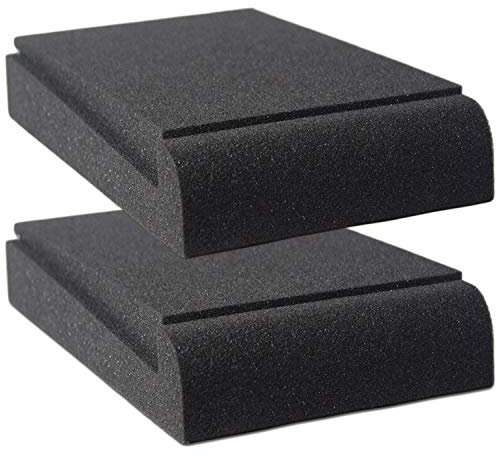 Vocalbeat IP-series Studio Monitor Isolation Pads - 3 - 4.5 Small Speakers - High-Density Acoustic Foam - Angled Speaker Stand - 2 Pads