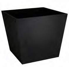 Stewart 246706 Basalt 48cm Low Square Planter, Black