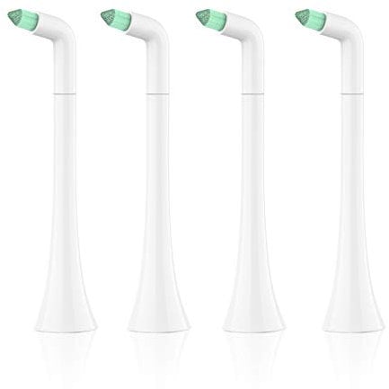 Interdental Ersatz-Zahnbürstenköpfe für Philips Sonicare Click-on Bürstenkopfsystem, zur Reinigung von Zahnspangen/Zwischen Zähnen/Rückenzähnen (4er-Pack, Weiß)