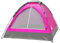 Wakeman Outdoors Kuppelzelt für 2 Personen – Regenfliege und Tragetasche – einfach aufzubauen, ideal für Camping, Rucksackreisen, Wandern und Musikfestivals im Freien, Rosa