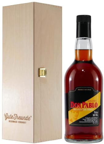 Don Pablo Brandy Solero mit Geschenk-Holzkiste