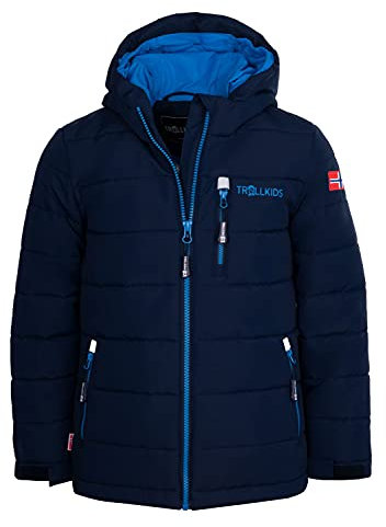 Trollkids Kids Hemsedal Snow Jacket XT 98, Navy/Azure Blue