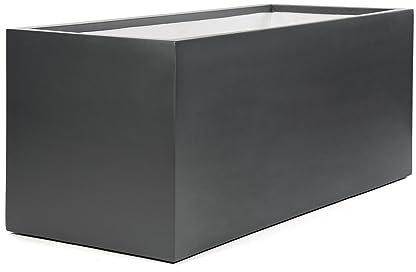 Luca Lifestyle Pflanzkübel ''Stretto Box'' Anthrazit Rechteckig Polyester *5 Jahre Garantie* - 100x50x50 cm - Premium Qualität - F7121