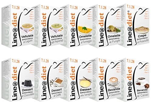 NOVITÁ! MaxiBAG 80 BUSTE DOLCE & SALATO pack proteico Line@Diet | 80 preparati in polvere PROTEICI in 10 GUSTI! | LOW carb, 0 zuccheri | Colazioni, spuntini, pranzi e cene pieni di GUSTO