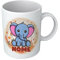 Puzzletee Tazza Bambino Elefantino - Nome Personalizzabile Elefanti - Animaletti - Tazze con Nome - Bambino - Idea Regalo