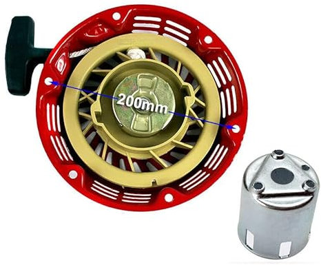 21,5 CM Seilzugstarter + Starterglocke kompatibel mit Stromerzeuger Wasserpumpe Motor 9-13 PS