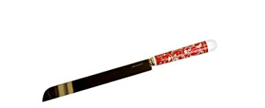 BRANDANI COLTELLO TORTA FILO D'ORO ROSSO INOX CON MANICO IN CERAMICA 52670