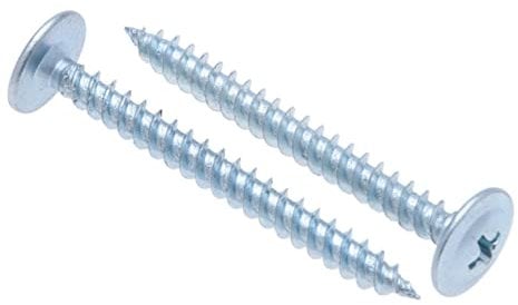4.2mm X 50mm Viti Autofilettanti Phillips a Testa Flangiata, Viti in Acciaio zincato Testa a Traliccio, Filo sottile, Viti a testa bombata per Lamiere, Cartongesso e Legno (25 pcs)