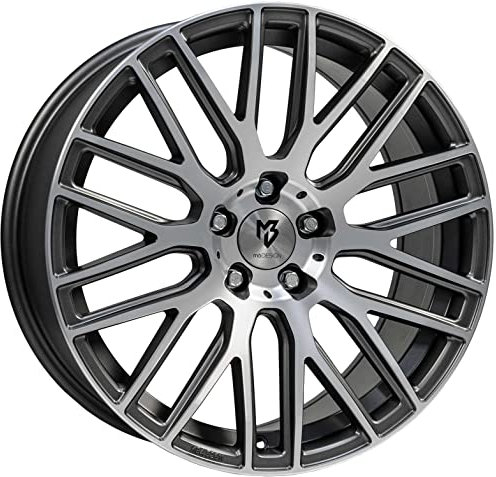 MB Design Felge KV4 8.5Jx19 ET26 5x112 Mattgrau poliert kompatibel mit Mercedes-Benz c C CLC CLK CLS E EQC 400 4matic EQS GLC S SL SLK 5