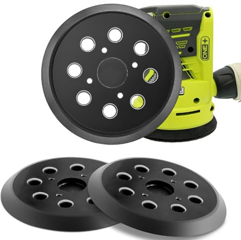 5 Inch Sander Hook and Loop Replacement Pad for Ryobi RS290 RS280,5 Inch 8 Hole Universal Hook and Loop Orbital Sander pad for Craftsman(3 Pack)