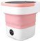 Dpofirs Mini Lavadora Plegable Diseño Plegable de 7,5 L, Mini Lavadora Portátil Funcionamiento Totalmente Automático Función de Secado Suave para Ropa Interior (Rosa)