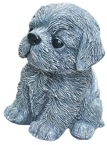 Happyyami Willow Tree Dog Figurine Adorable Puppy Garden Ornament Statue for Home Decor