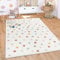 Paco Home Teppich Kinderzimmer Baby Krabbeldecke Krabbelmatte Spielmatte Waschbar rutschfest Regenbogen Planet Sonne Tiere Weich, Grösse:140x200 cm, Farbe:Bunt