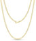 Amberta Allure Damen Panzerkette 9K Gold Halskette: 2 mm 9K Goldkette Damen 45 cm