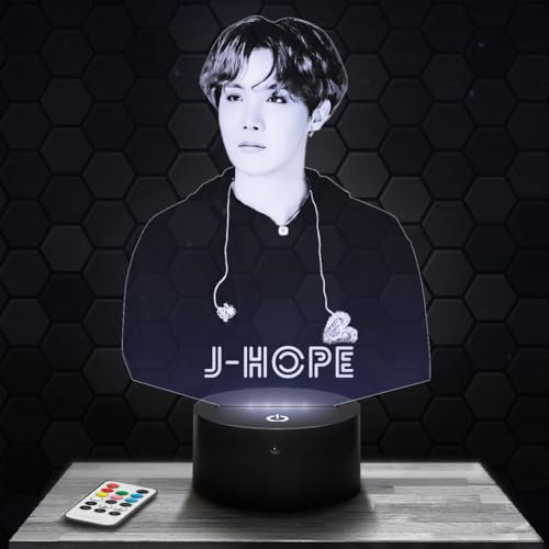 Lampe J-Hope B deko Zimmer Mädchen Lampe 3D J-Hope Bobjekt k-pop Korea Koreanischer Pop Geschenk gedämpftes Licht Nachtlicht deko Büro. Eigenartig Geschenk Weihnachten Teenager TOP