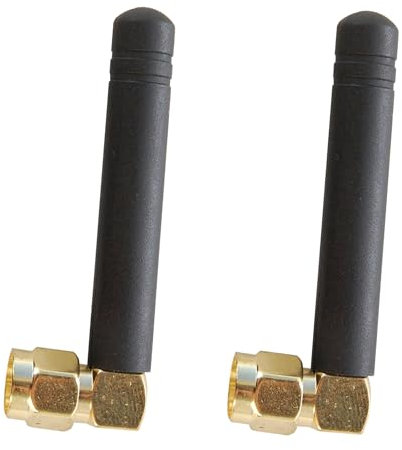 HQRP SMA-Stecker, 46 mm, GSM, GPRS, 433 MHz, Antenne, 2DBI, kompatibel mit kabellosem Bluetooth, RF-Transceiver-Modul, serielles RS232-Megasquirt/Adaptronic, 2 Stück