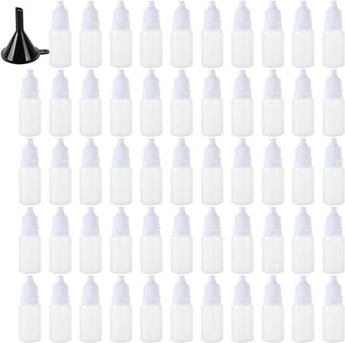 FWEEK 200 Stück Liquid Flaschen 10ml, Kunststoff Tropfflasche, Leere Squeezable Tropfflaschen mit Tröpfler Tropfdeckel, Flexible Liquid Flaschen für Kosmetik, äTherische ÖLe, Reagenzien