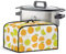 Pzuqiu Lemon Orange Slow Cooker Dust Cover Universal Fit Crock Pot Cover Keep Appliance Clean Slow Cooker Cover with Top Handle & Side Mesh Pocket