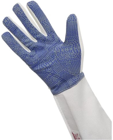 VIQUTRG Gepolsterte Fechthandschuhe, fFür Florettdegen und Säbel, Fechtausrüstung für Fechtwettkämpfe und Kampfübungen (Color : Left Hand Blue, Size : XL)