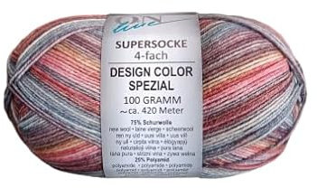 ONline Supersocke Sort. 374 Design Color Spezial 100g 3092 - braun/blaugrau/ocker/rot