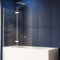 LUXESPIRE Duschwand für Badewanne 110 x 140 cm Badewannenfaltwand 2-teilig Faltbar 6mm ESG Glas Nano Beschichtung Duschtrennwand Faltwand
