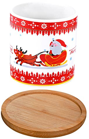 BESPORTBLE Petits Pots De Fleurs en Céramique pour Lintérieur Motif De Noël