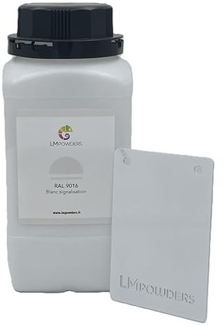 Générique Poudre de thermolaquage/powder coating blanc signalisation RAL 9016 (1000, Grammes)